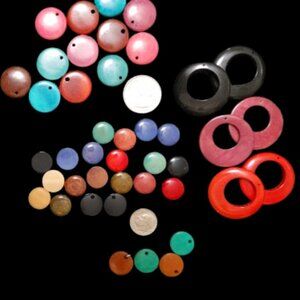 Colorful Tagua nut beads for jewelry or crafting